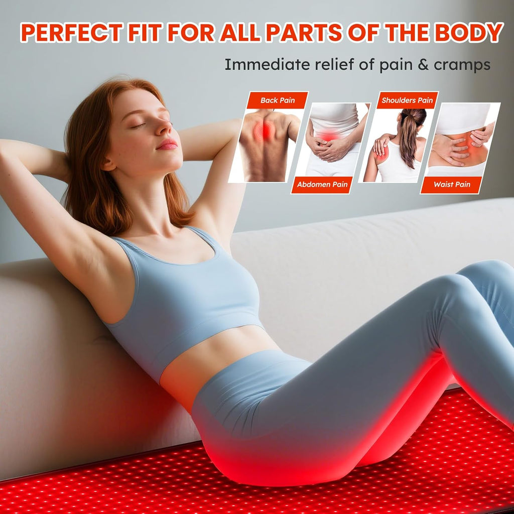 Viconor Infrared light therapy | Full Body Pad, 73"x 32" Red Light Therapy Mat, 1090 LEDs