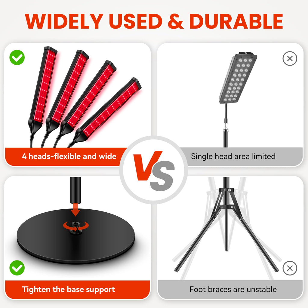 Viconor Infrared light therapy | 4 heads-More Beads, Flexibly Irradiate Various Parts