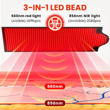 Load image into Gallery viewer, Viconor Infrared light therapy | Full Body Pad, 73"x 32" Red Light Therapy Mat, 1090 LEDs