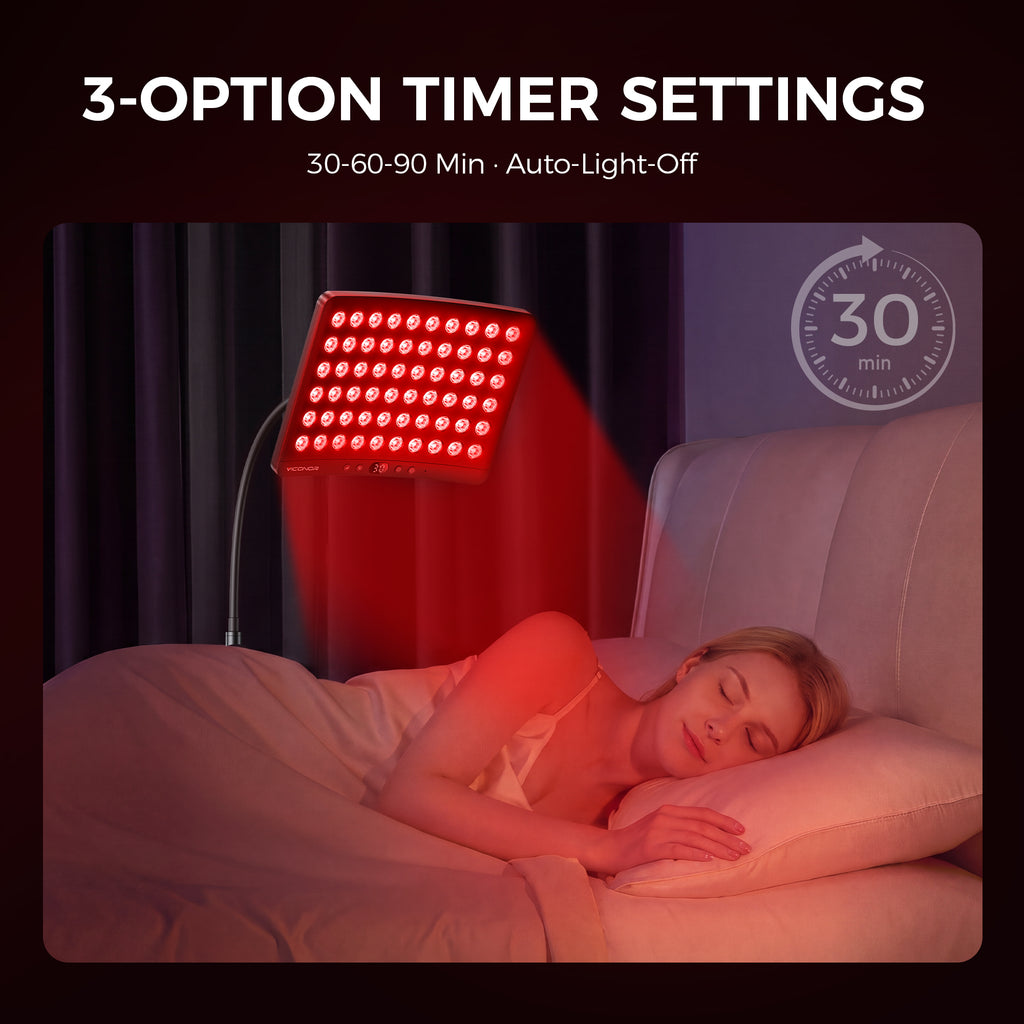 Red Light Therapy for Face and Body, Red Light Therapy for Face Lamp with Adjustable Stand 660nm Red Light&850nm Near Infrared Light Therapy Device for Body LED Red Light Therapy Panel Gift(Black)