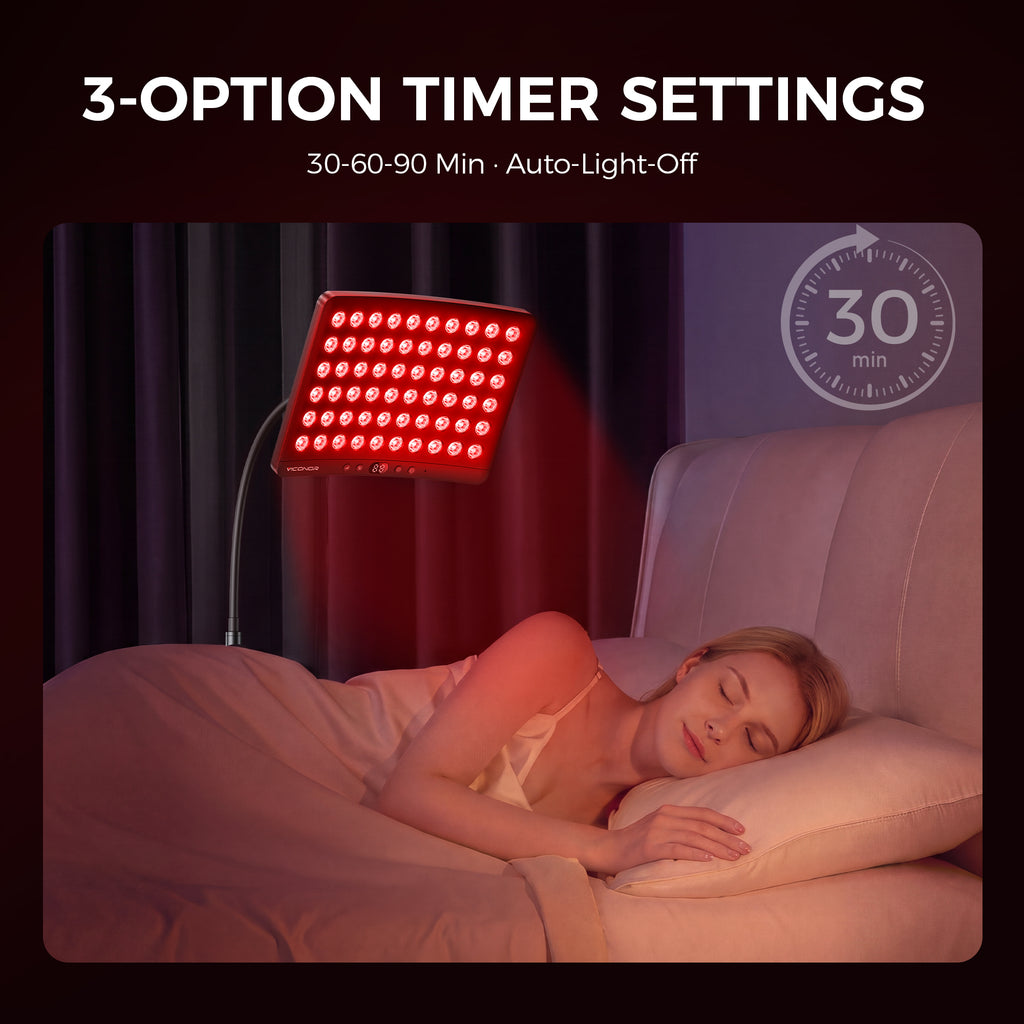 Red Light Therapy for Face and Body, Red Light Therapy for Face Lamp with Adjustable Stand 660nm Red Light&850nm Near Infrared Light Therapy Device for Body LED Red Light Therapy Panel Gift(Black)