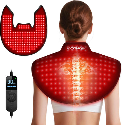 Viconor Infrared light therapy | for Neck and Shoulder, Infrared Light Therapy for Body at Indoor, Pain Relief, 194-LED, 660nm & 850nm, 30W High Power