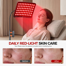 Load image into Gallery viewer, Red Light Therapy for Face and Body, Red Light Therapy for Face Lamp with Adjustable Stand 660nm Red Light&amp;850nm Near Infrared Light Therapy Device for Body LED Red Light Therapy Panel Gift(Black)