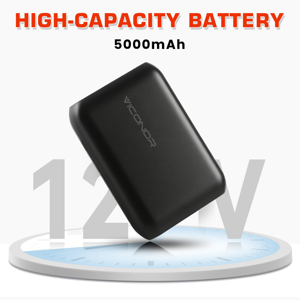 Viconor Infrared light therapy | 5,000mAh 12V Power Bank, USB-C in and Out Fast Charging Battery Pack, for The Brand Series of Products