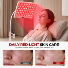 Load image into Gallery viewer, Red Light Therapy for Face and Body, Red Light Therapy for Face Lamp with Adjustable Stand 660nm Red Light&amp;850nm Near Infrared Light Therapy Device for Body LED Red Light Therapy Panel Gift(White)