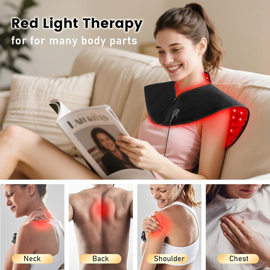 Viconor Infrared light therapy | for Neck and Shoulder, Infrared Light Therapy for Body at Indoor, Pain Relief, 194-LED, 660nm & 850nm, 30W High Power