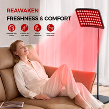 Load image into Gallery viewer, Red Light Therapy for Face and Body, Red Light Therapy for Face Lamp with Adjustable Stand 660nm Red Light&amp;850nm Near Infrared Light Therapy Device for Body LED Red Light Therapy Panel Gift(Black)
