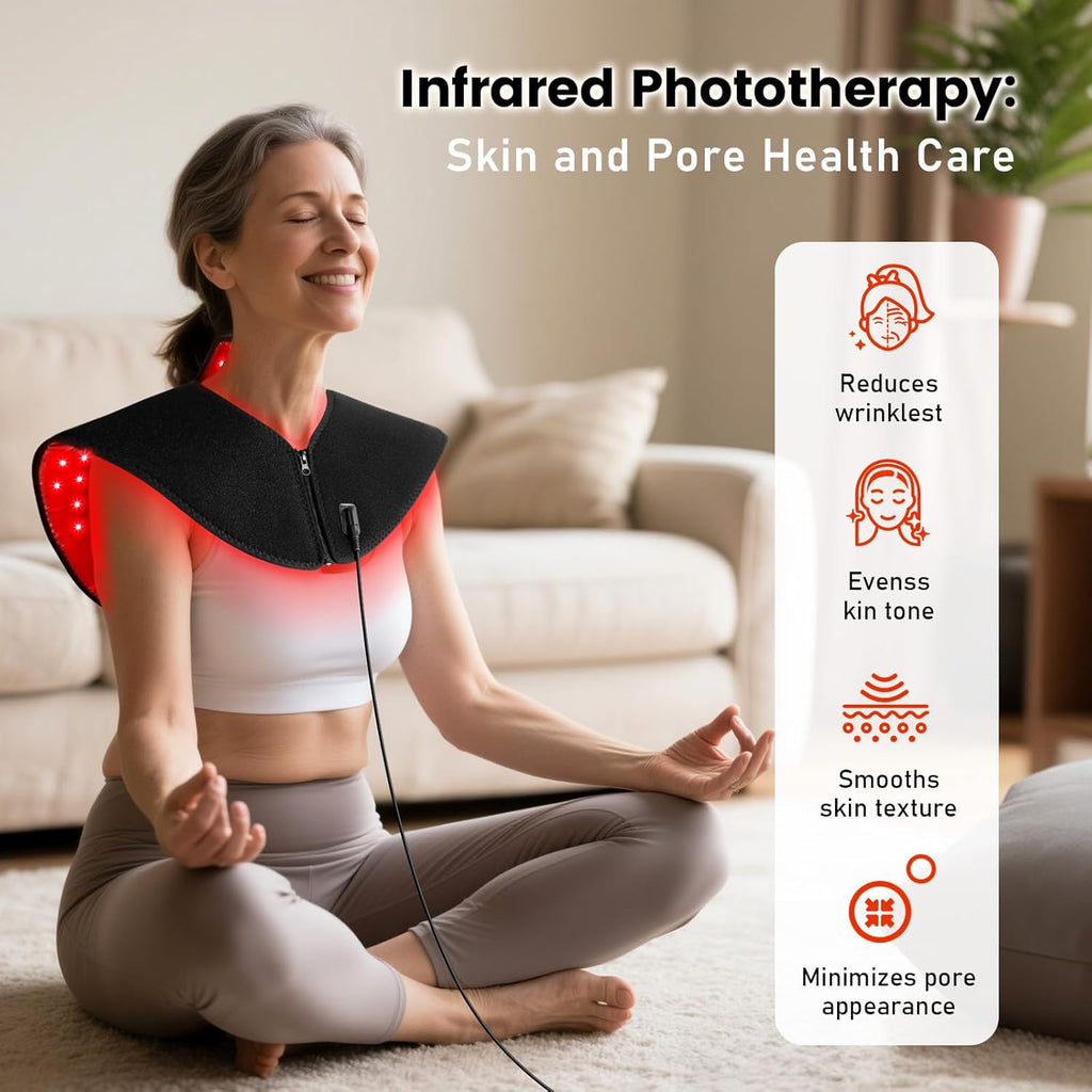 Viconor Infrared light therapy | for Neck and Shoulder, Infrared Light Therapy for Body at Indoor, Pain Relief, 194-LED, 660nm & 850nm, 30W High Power