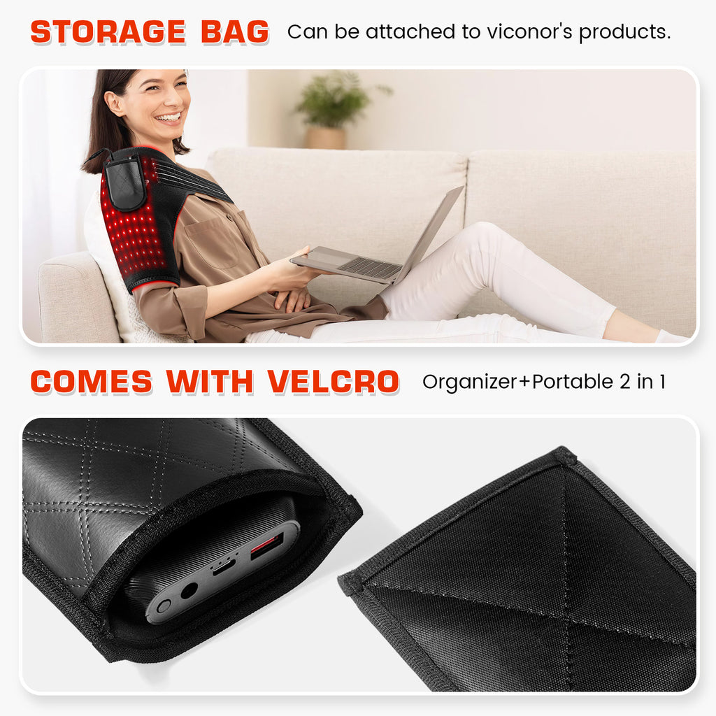 Viconor Infrared light therapy | 5,000mAh 12V Power Bank, USB-C in and Out Fast Charging Battery Pack, for The Brand Series of Products