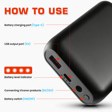 Load image into Gallery viewer, Viconor Infrared light therapy | 5,000mAh 12V Power Bank, USB-C in and Out Fast Charging Battery Pack, for The Brand Series of Products