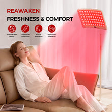 Load image into Gallery viewer, Red Light Therapy for Face and Body, Red Light Therapy for Face Lamp with Adjustable Stand 660nm Red Light&amp;850nm Near Infrared Light Therapy Device for Body LED Red Light Therapy Panel Gift(Apricot)