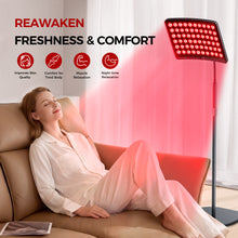 Load image into Gallery viewer, Red Light Therapy for Face and Body, Red Light Therapy for Face Lamp with Adjustable Stand 660nm Red Light&amp;850nm Near Infrared Light Therapy Device for Body LED Red Light Therapy Panel Gift(Black)
