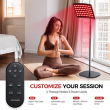 Load image into Gallery viewer, Red Light Therapy for Face and Body, Red Light Therapy for Face Lamp with Adjustable Stand 660nm Red Light&amp;850nm Near Infrared Light Therapy Device for Body LED Red Light Therapy Panel Gift(Black)