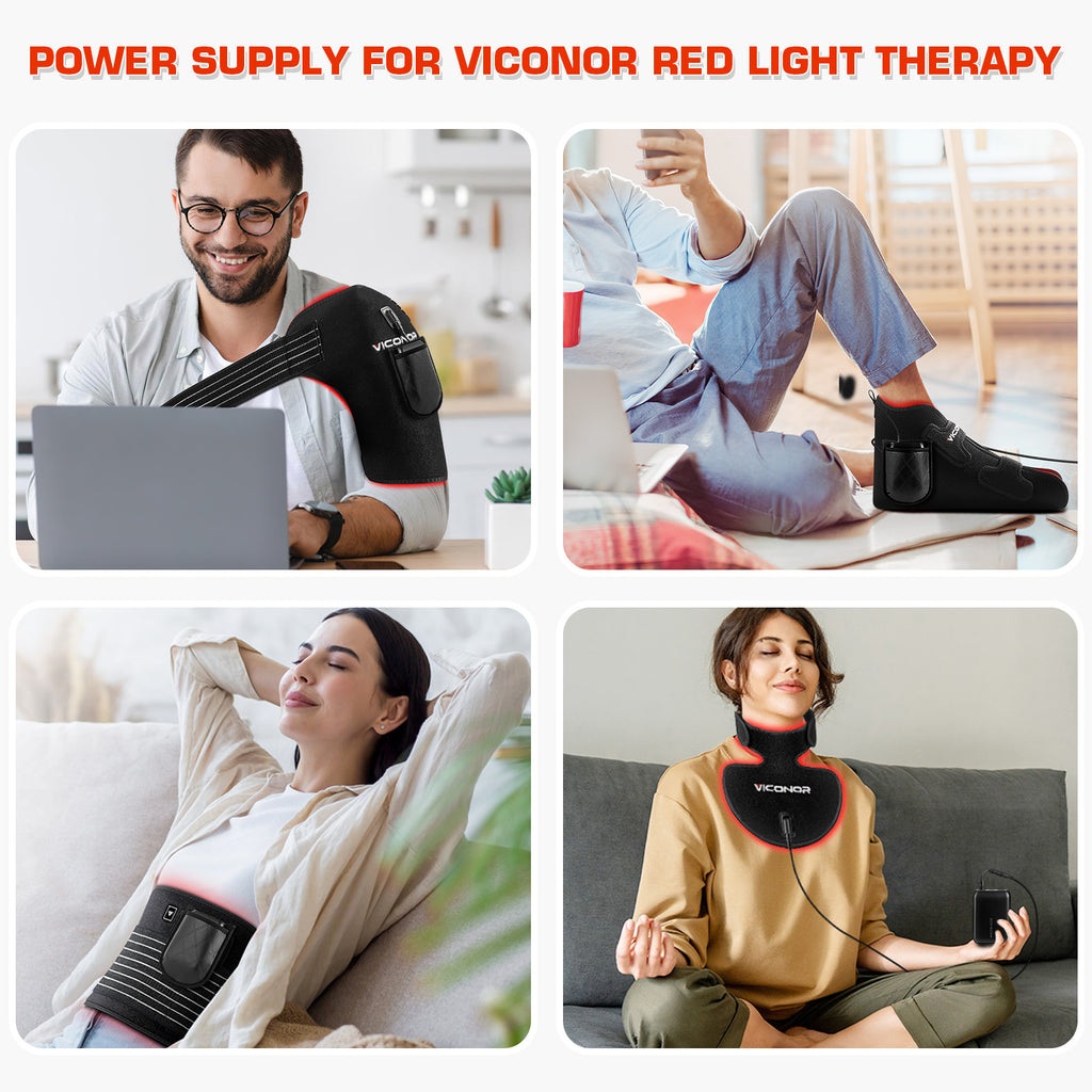 Viconor Infrared light therapy | 5,000mAh 12V Power Bank, USB-C in and Out Fast Charging Battery Pack, for The Brand Series of Products