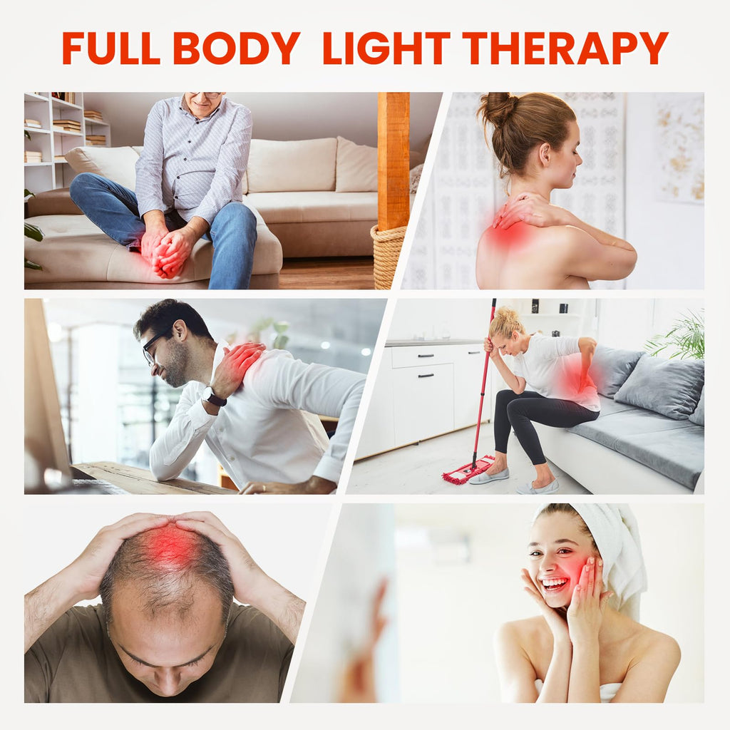 Viconor Red Light Therapy Lamp for Face，360° Rotatable Infrared Light Therapy for Body