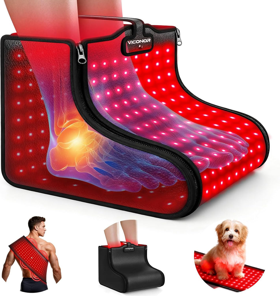 Viconor Infrared light therapy | Red Light Therapy for Feet, Infrared Light Therapy for Feet Neuropathy with 200 LEDs 3-in-1 Chip