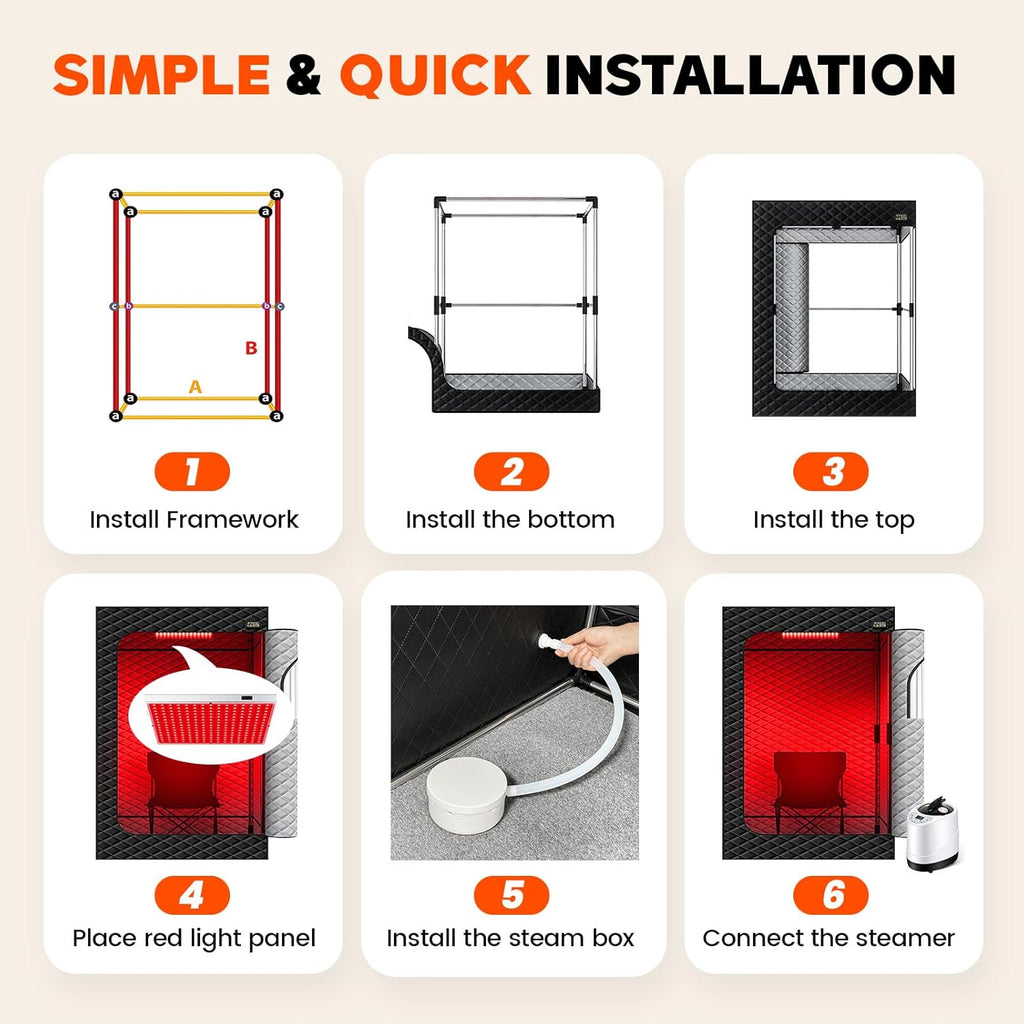 Viconor Infrared light therapy | Infrared Sauna Box, Portable Steam Infrared Sauna Tent