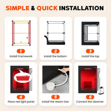 Load image into Gallery viewer, Viconor Infrared light therapy | Infrared Sauna Box, Portable Steam Infrared Sauna Tent
