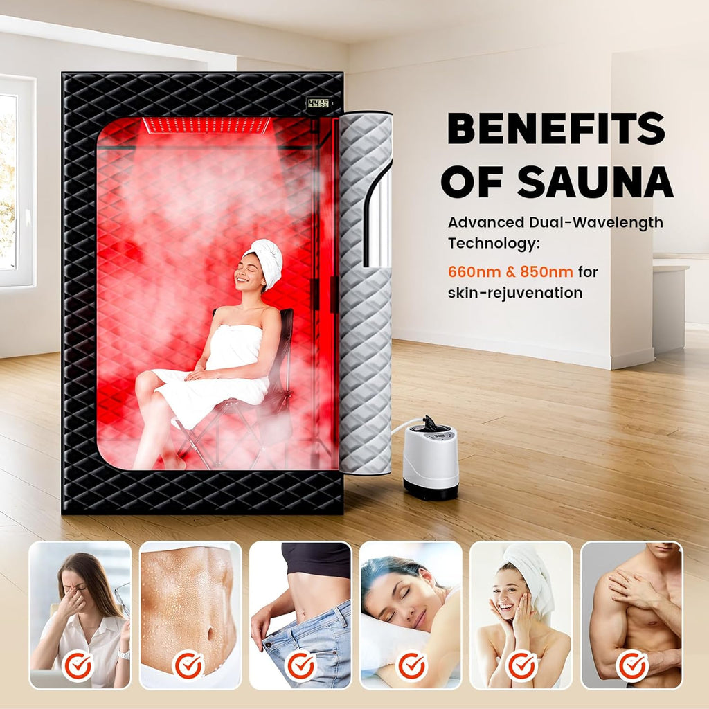 Viconor Infrared light therapy | Infrared Sauna Box, Portable Steam Infrared Sauna Tent