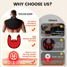 Load image into Gallery viewer, Viconor Infrared light therapy | for Neck and Shoulder, Infrared Light Therapy for Body at Indoor, Pain Relief, 194-LED, 660nm &amp; 850nm, 30W High Power
