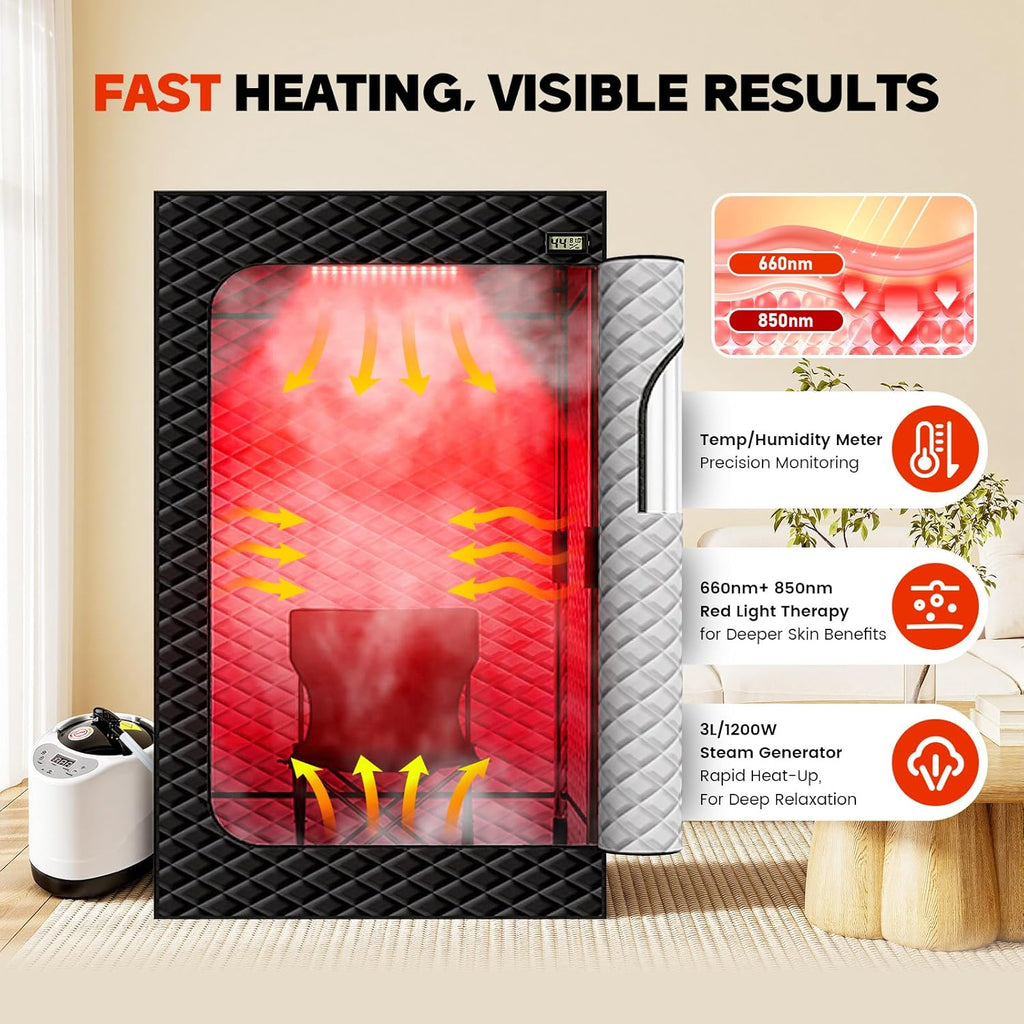 Viconor Infrared light therapy | Infrared Sauna Box, Portable Steam Infrared Sauna Tent