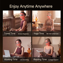 Load image into Gallery viewer, Viconor Infrared light therapy | for Face, Red Light Mask with 54 LEDs 4-in-1 Chip Infrared Red Light Therapy Mask with 2600mAh Rechargeable, Breathable Portable