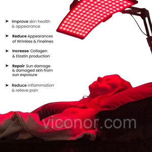 Viconor Infrared light therapy | 660nm&850nm Red Light Therapy for Face and Body