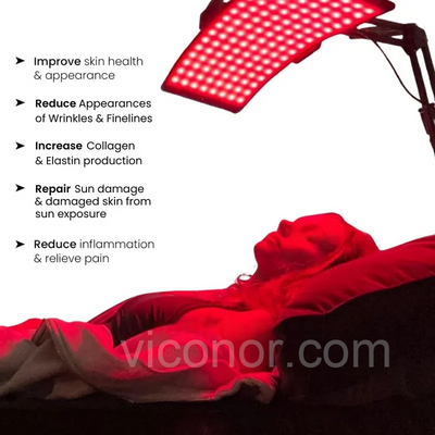 Viconor Infrared light therapy | 660nm&850nm Red Light Therapy for Face and Body
