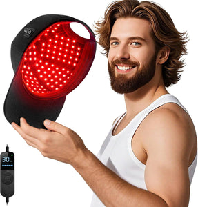 Viconor Infrared light therapy | Laser Hair Growth Cap, Red Light theray for Hair, Deep Black Cap