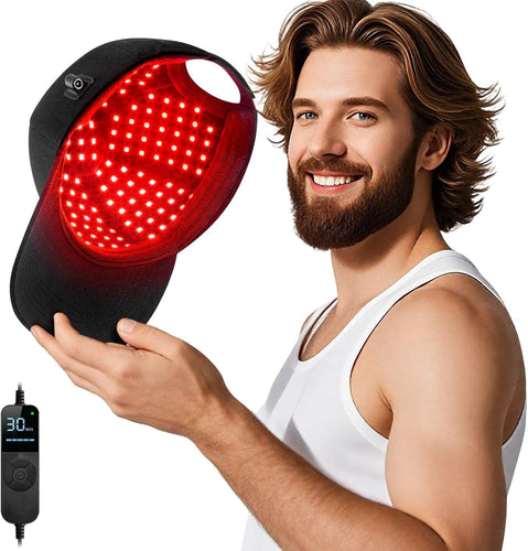 Viconor Infrared light therapy | Laser Hair Growth Cap, Red Light theray for Hair, Deep Black Cap
