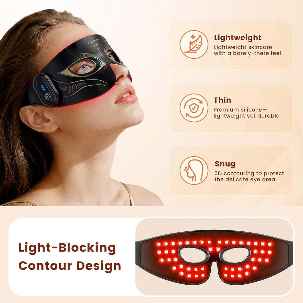 Viconor Infrared light therapy | Red Light Therapy for Eyes, No Light Leakage Under Eye Red Light Therapy