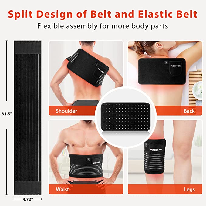 Red Light Therapy Belt Near Infrared Light Therapy for Body Pain Relief